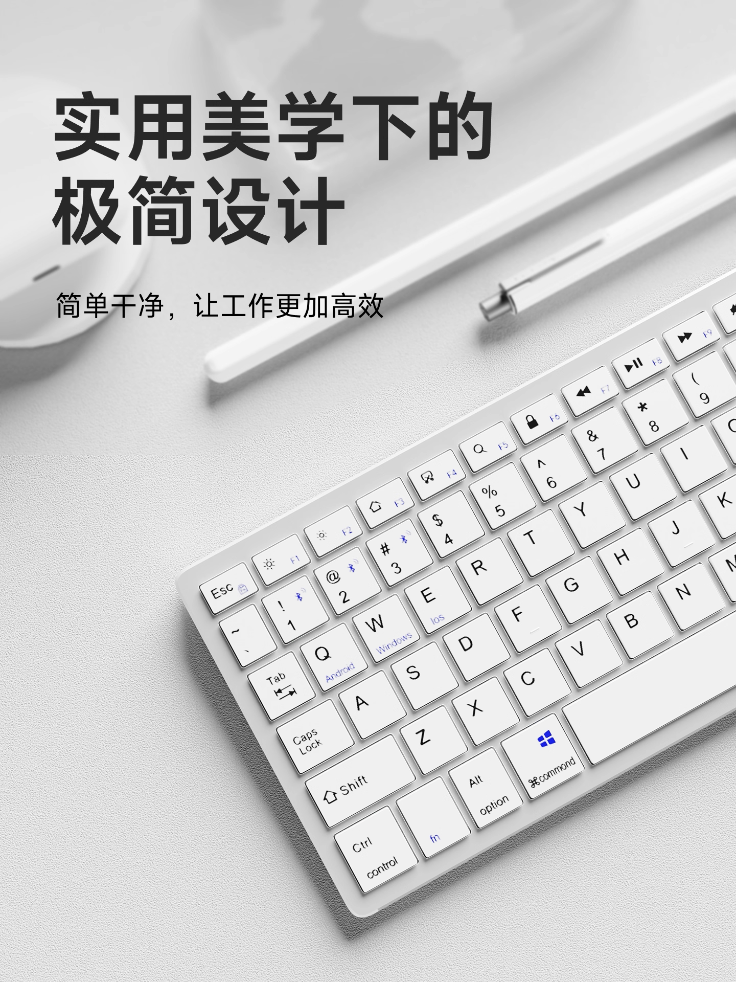 Forerunner Silent Wireless Bluetooth Keyboard and Mouse Set Membrane Desktop Computer Office Universal Laptop Keyboard and Mouse