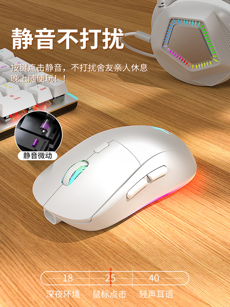 Forerunner G301 Wireless Bluetooth Dual-Mode Gaming Mouse Rechargeable Silent Office and E-Sports Dedicated Logic