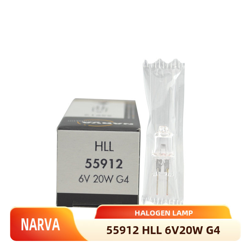 现货NARVA利华卤素灯泡55912 HLL 6V20W G4 1000小时显微镜分析仪