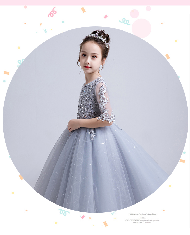 Trẻ em ăn mặc công chúa váy cô gái váy hoa cô gái piano trang phục nhỏ chủ nhà sinh nhật buổi tối váy cho bé gái 10 tuổi