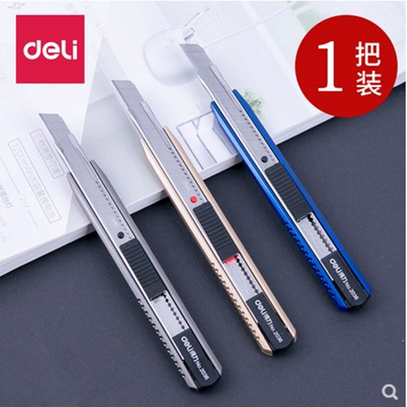 Deli portable small art knife Disassembly express knife Paper cutter Handmade knife Stationery knife for students