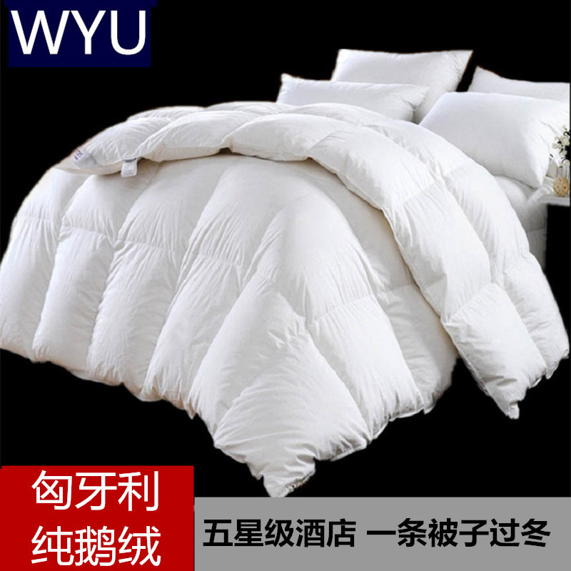 95% Hungarian White Goose down Winter Quilt, Single/Double Quilt, Thickened and Warm down Quilt Core, Satin Handmade Premium Quilt