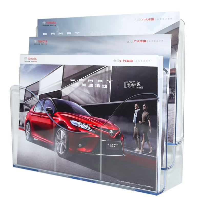 Acrylic A3 display stand Creative book rack Magazine rack Information rack Simple office desktop newspaper rack Promotional rack