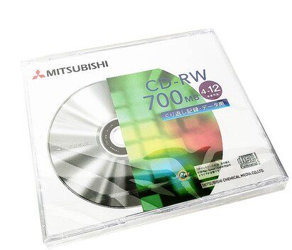 Mitsubishi rewritable CD burning disc CD-RW 12X 700MB single-chip boxed blank disc