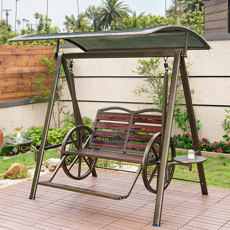 Patio Swing-Swing Chair Home Rain Protection Sun Protection Outdoor Leisure Embalming Wood Villa Garden Terrace Balcony Rocking Chair