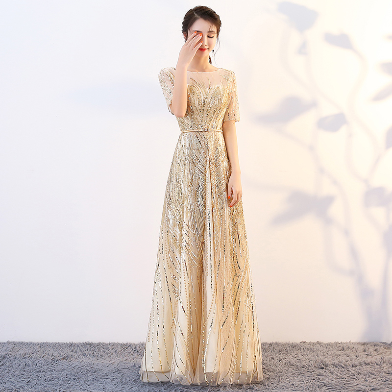 Evening dress, long long skirt, nail sequins, 2018, new collection Evening dress, long long skirt, nail sequins, 2018, new collection