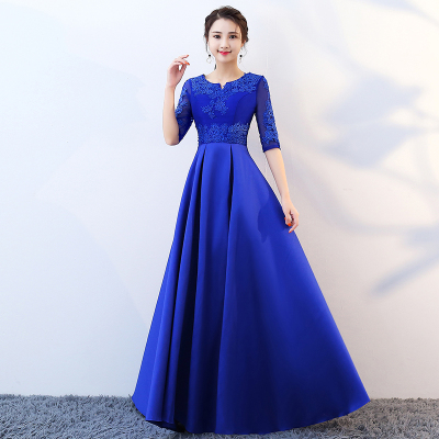 Evening dress prom gown Dress dress women long evening dress banquet celebrity elegant fashion slim show thin host clothing