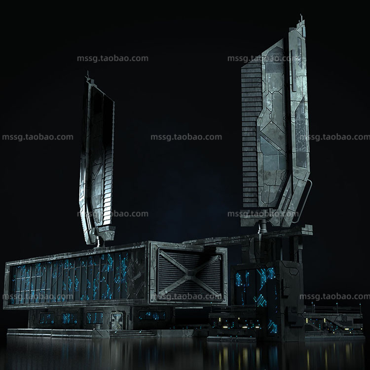 图片[7]-K039科幻工业建筑3d模型格式c4d/blender/fbx/obj-cg男孩