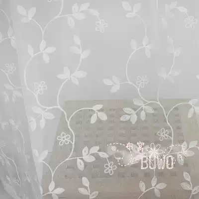 (Cloth nest)Special offer Korean pastoral fresh linen embroidered yarn curtain Living room bedroom balcony bay window finished product customization