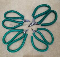 Green handle short-mouthed Scissors Scissors gold silver copper wire scissors gold tools consumables jewelry equipment all steel