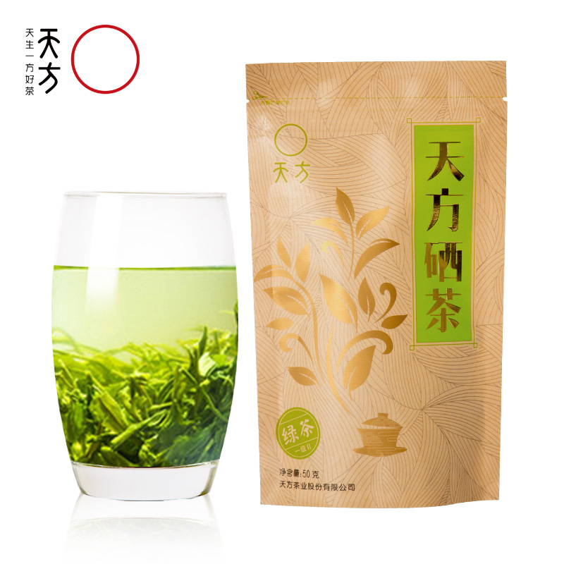 Buy five to send one day Selenium Tea Green Tea 2022 Tea 2022 Spring Tea Thick and Bubbles Tea Bagged Bulk Stone Table Selenium Tea 50g