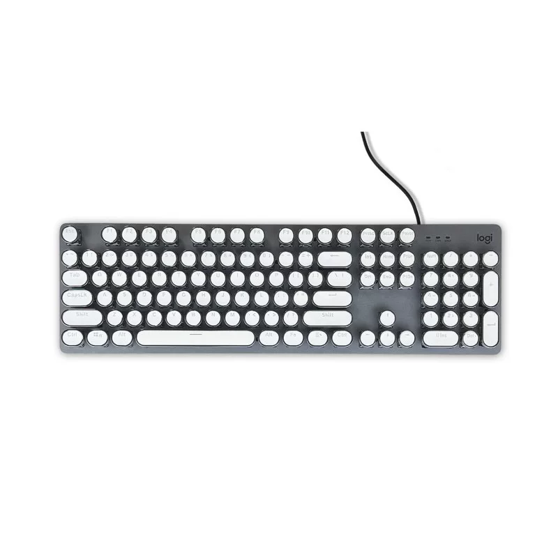 Механическая клавиатура Logitech K845 проводная для игр в ретро-панк стиле девочек, зелёная ось красная ось, в одном стиле