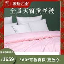 Panoramic skylight version patent design 360 degrees can be verified silk quilt 100 mulberry silk two-in-one spring and autumn quilt