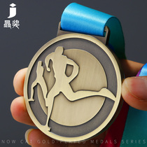 Metal medals customized running basketball Crystal listing football medals badminton gold and silver bronze medals