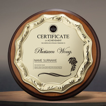 Medals Customized Creative Wooden Round Authorization Brand Customized Games Honor Plaques Customized Awards Lettering