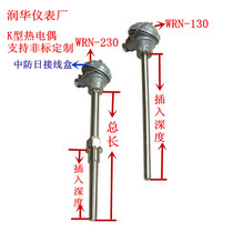 WRN-130 120K stainless steel thermocouple temperature measuring rod Temperature sensor annealing furnace probe N type E type