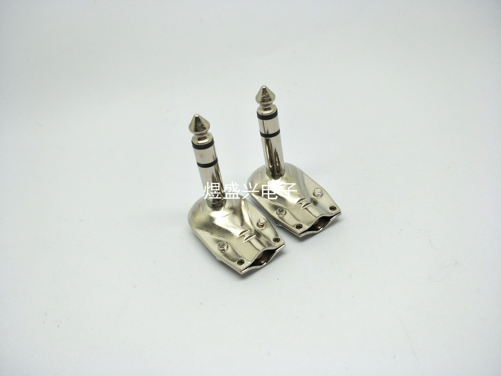 Metal 6 35 Dual Track Audio Plug 6 5 Microphone Power Amplifier Plug Big Three Core 90 Degrees Bend Angle Plug