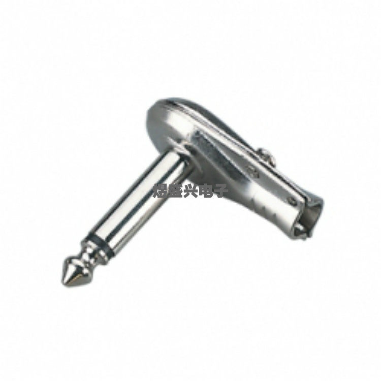 Metal 6 35 mono audio plug 6 5 microphone amplifier plug big two core 90 degree angle plug