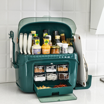 Kitchen storage rack knife holder seasoning bottle seasoning bottle seasoning artifact supplies household book chopsticks light luxury storage rack