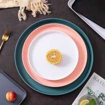 Nordic small tea tray living room teacup tray household round water cup tea cup tray fruit tray Nordic commercial melamine