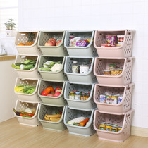 Kitchen shelf Fruit and vegetable storage basket Storage rack storage rack thickened can be placed pots and bowls Multi-layer vegetable rack basket