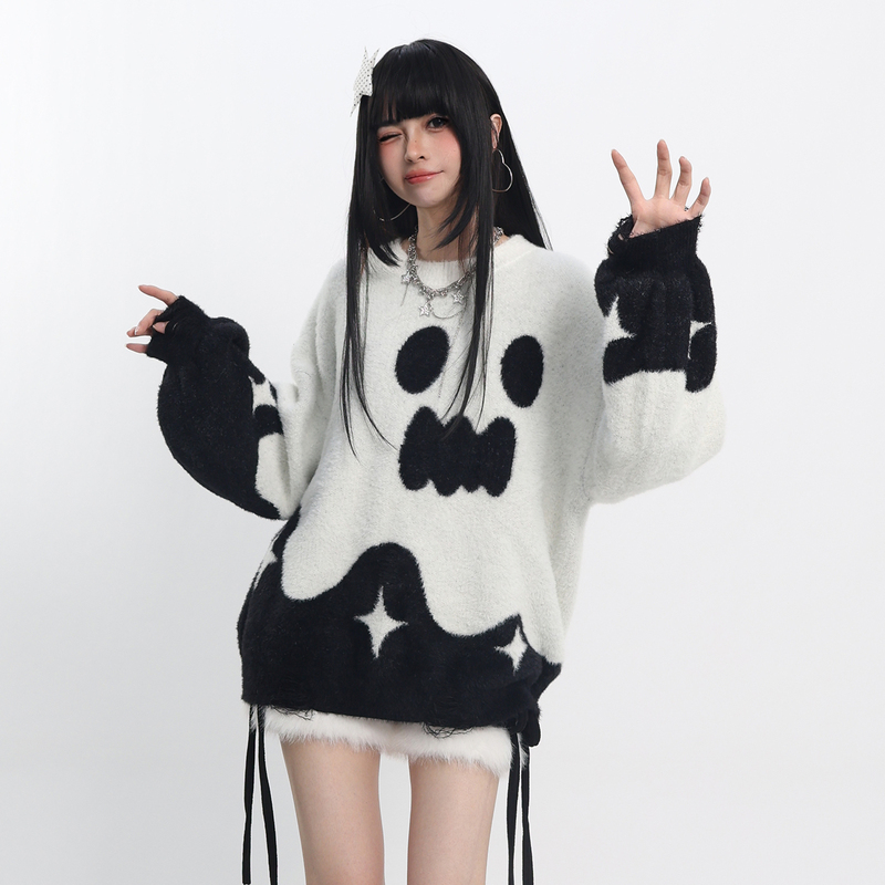 Cat Wish Original [Ghostly] Sweater Autumn Winter Soft and Loose Top Coat Halloween Cosplay Sweet and Cool