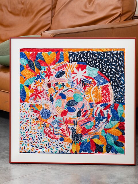 DIY Magnetic Non-Destructive Scarf Frame for Framing 90*90 Square Scarf Metal Frame Light Luxury Modern Simple Framing