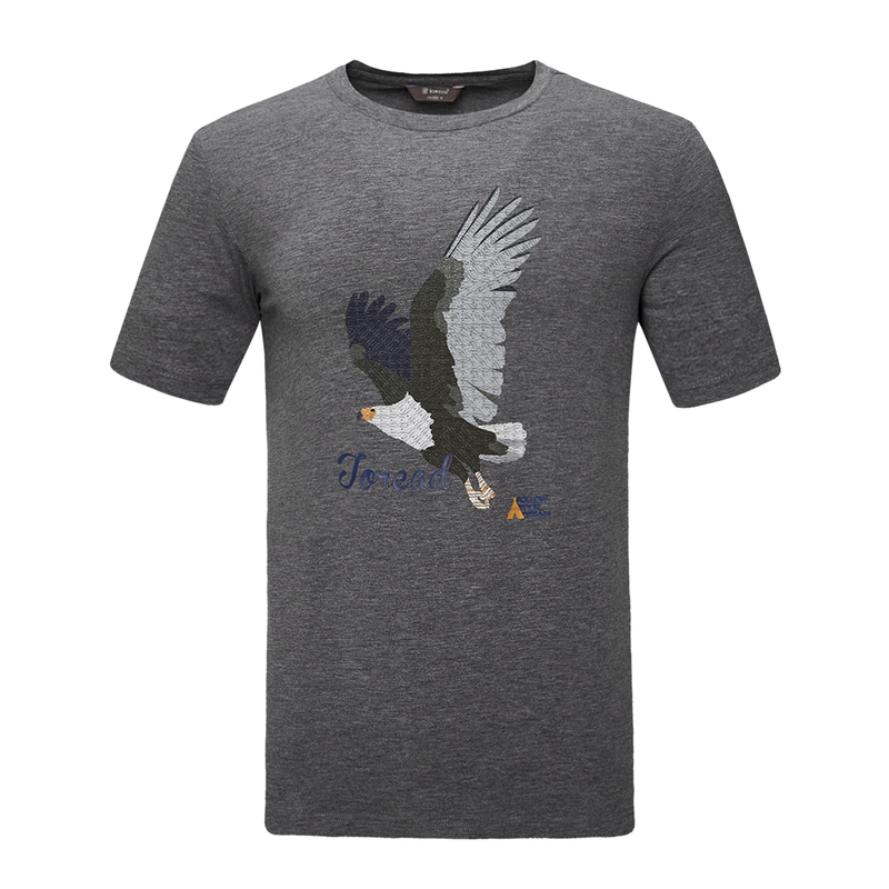 Pathfinder short sleeve T-shirt male loose summer outdoor breathable perspiration round collar printed short sleeves TAJH81759