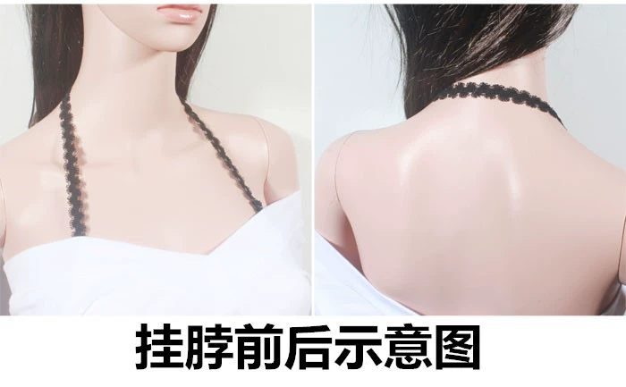 2 nhận 1 nữ treo cổ hoang dã dây đeo vai đẹp trở lại gợi cảm chống trượt đồ lót vô hình ren rỗng dây đeo chéo