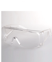 White all-transparent plastic lens anti-impact dust-proof wide-edge large frame glasses anti-fog work labor protection glasses