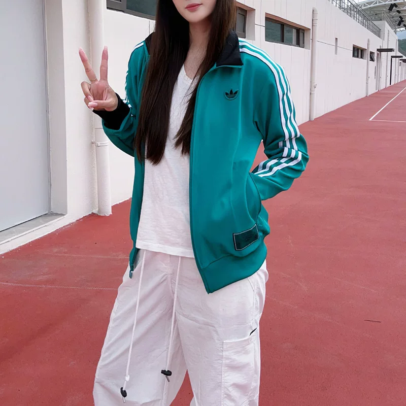 Adidas, мужская весенняя королевская футбольная куртка, тренд сезона
