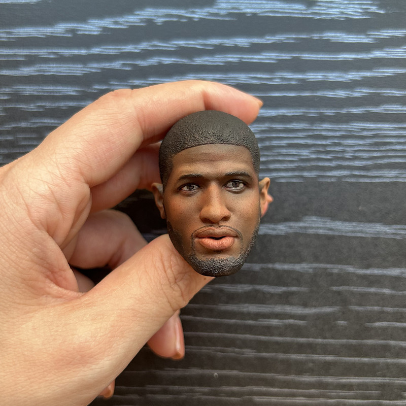 Non-Eb 1/6 Nba Basketball Star Clippers Paul George Head Sculpt Action Figure in Stock