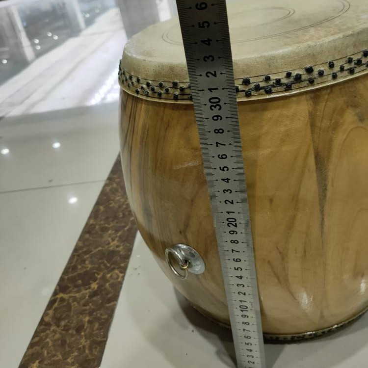 Luo Winter Yuan 8 Inch 9 Inch 9 Inch 10 Inch Log Large Drum Bamboo Nail White Hall Drum Dragon Boat Drum Dragon Boat Drum Professional Bull Leather Lobby Drum