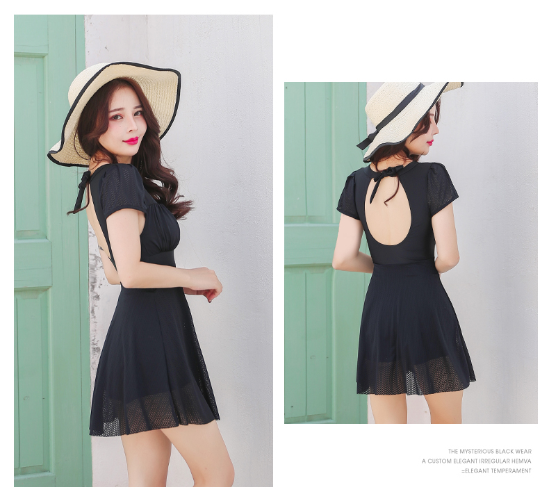 Áo tắm nữ 2019 mới đính kèm cổ tích fan hâm mộ bảo thủ che bụng là gầy gợi cảm cỡ lớn mập mạp Hàn Quốc. - Bộ đồ bơi One Piece bộ đồ bơi nữ liền thân	