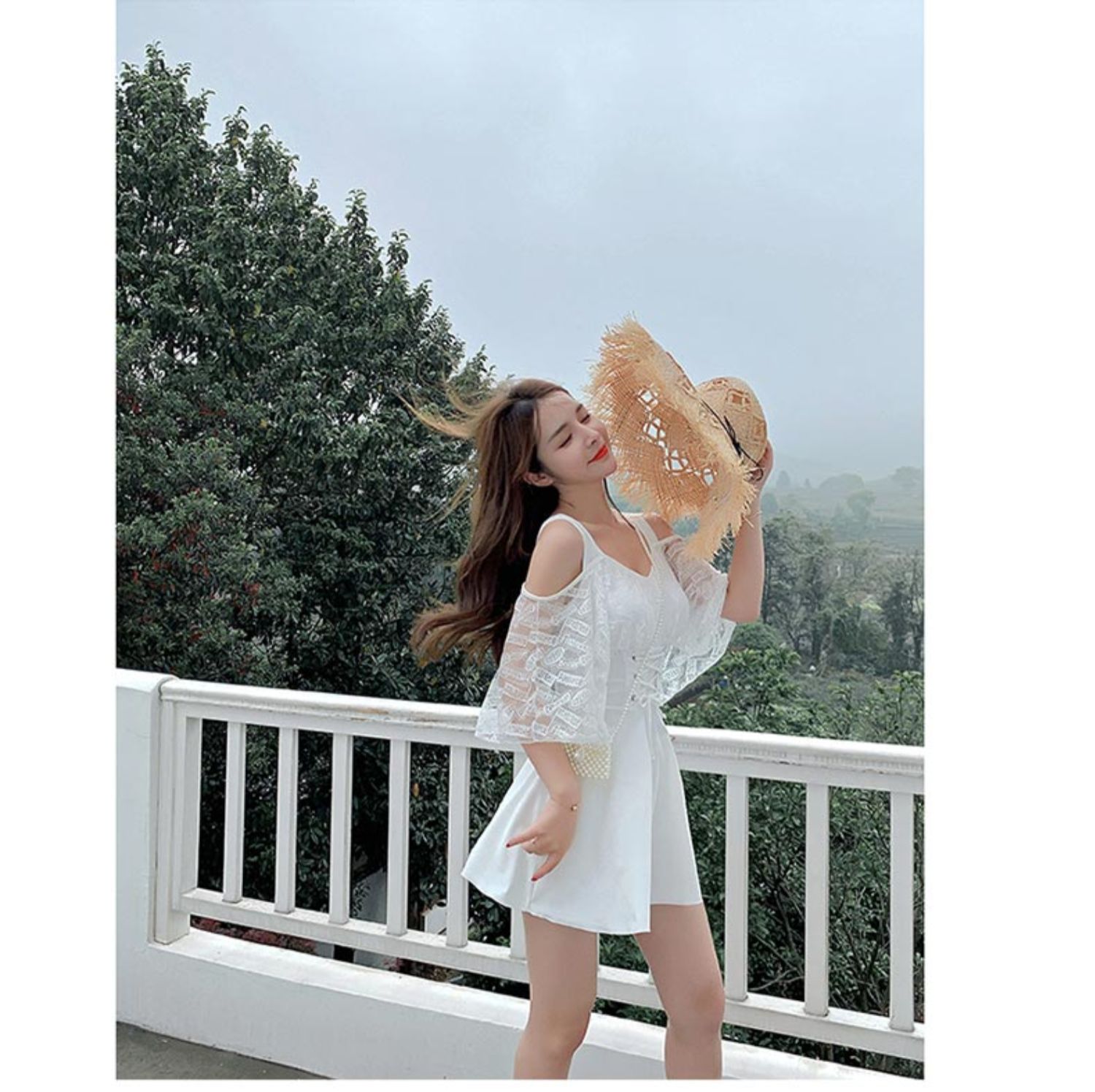 Áo tắm nữ 2019 mới đầm một mảnh cổ tích fan hâm mộ bảo thủ che bụng thon gọn gợi cảm cỡ lớn Hàn Quốc đồ bơi - Bộ đồ bơi One Piece đồ bơi 1 mảnh tay dài