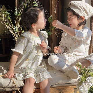 【亲子款睡裙】新款连衣裙天丝兰精莫代尔夏季短袖薄款睡衣母女装