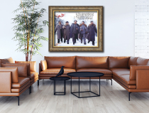 Framed painting like Chairman Mao Qinyuan Spring Poetry Series Oil Canvas Portrait Living Room Decoration Painting Great Man Hanging Picture