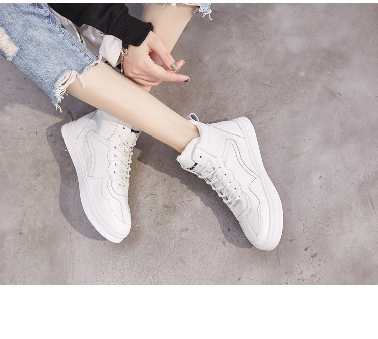 Giày nhảy hip-hop đường phố giày cao gót nữ 2018 mùa thu mới phiên bản Hàn Quốc hoang dã cộng với giày cashmere thông thường