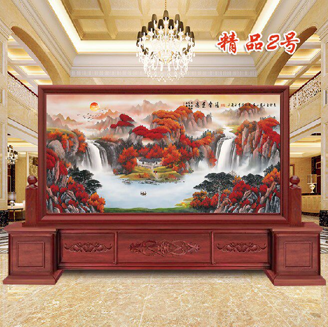Chinese solid wood door screen partition decoration Office entrance entrance Living room Company unit hall seat screen