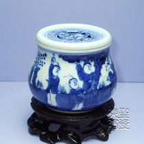 Ceramic small incense stove Incense Burner hand painted Jingdezhen Porcelain Handicraft Incense Dao Utensils Buddha for a retro decorative pendulum