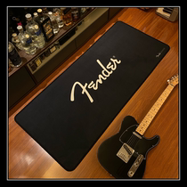 Fender guitar mat rock carpet perimeter rehearsal room bar speaker instrument repair desktop mat