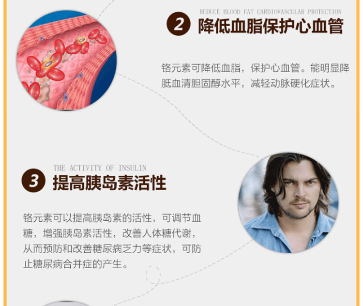 Solgar picolinate crom 60 viên nang yếu tố crôm ở người cao tuổi hỗ trợ các sản phẩm sức khỏe hạ đường huyết tăng cường insulin - Thức ăn bổ sung dinh dưỡng viên kẽm