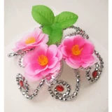 Детские национальные танцевальные костюмы, цветы персика, производительность, костюмы для девочек 1 июня, цветы, цветы