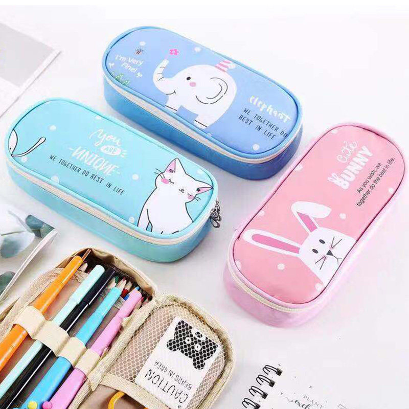 Primary school pen bag male and female child first grade students cute study supplies containing stationery bag children pencil pencil case