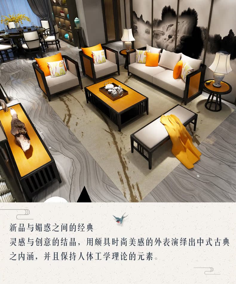 Ngăn xếp nhỏ màu xanh lá cây Mới Trung Quốc sofa bàn cà phê Tủ kết hợp tủ đồ nội thất hiện đại tối giản căn hộ nhỏ Zen giường hơi