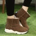 Giày tuyết nữ ống ngắn 2018 mùa đông mới cộng với nhung dày, giày cotton ấm áp thể thao nữ chống trượt đế dày giày nữ cao cổ Giày ống
