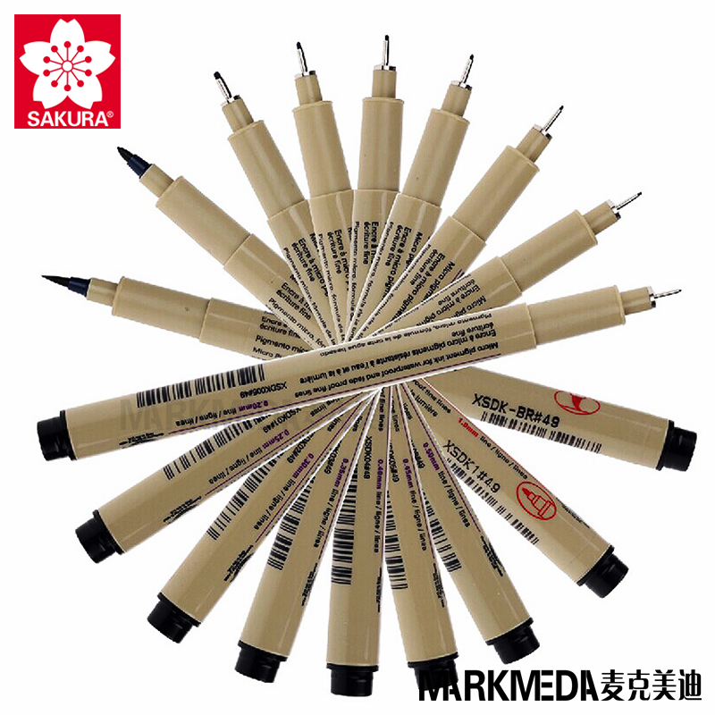 Imported SAKURA needle pen water resistance Drawing comic design sketch pen Drawing pen Tracing hook pen