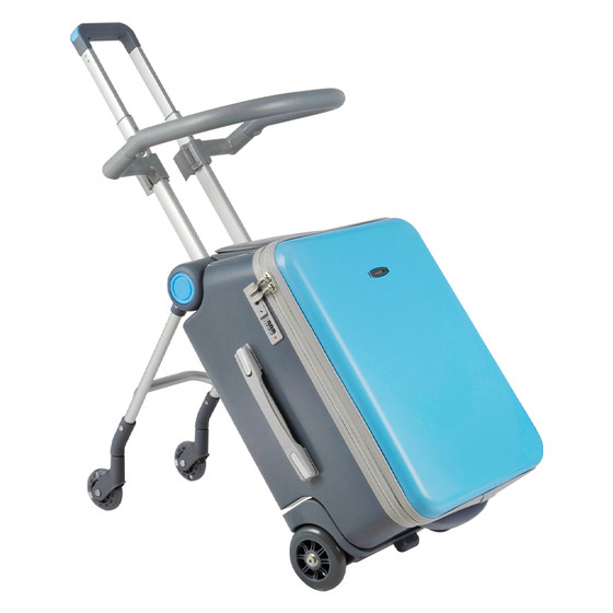 Ge Lingtong lazy suitcase, children can sit, ride, trolley case, boarding suitcase, boys and girls, baby stroller