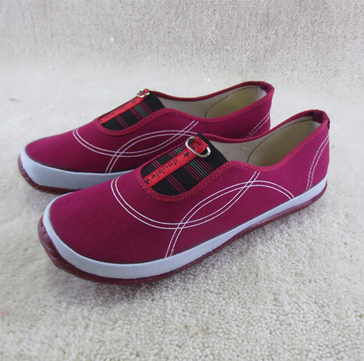 Double Star Women's Shoes Canvas Shoes Slip-on Loafers Labor Work Shoes Comfortable Walking Shoes Wholesale