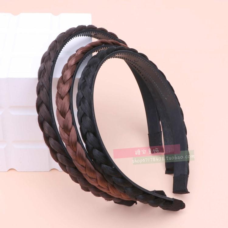 Classic twist wig hair band for adults and children Universal hair band with teeth Korean headwear three-color special offer